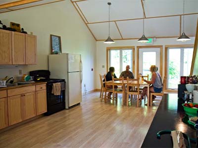 Students gathered in Researchers building