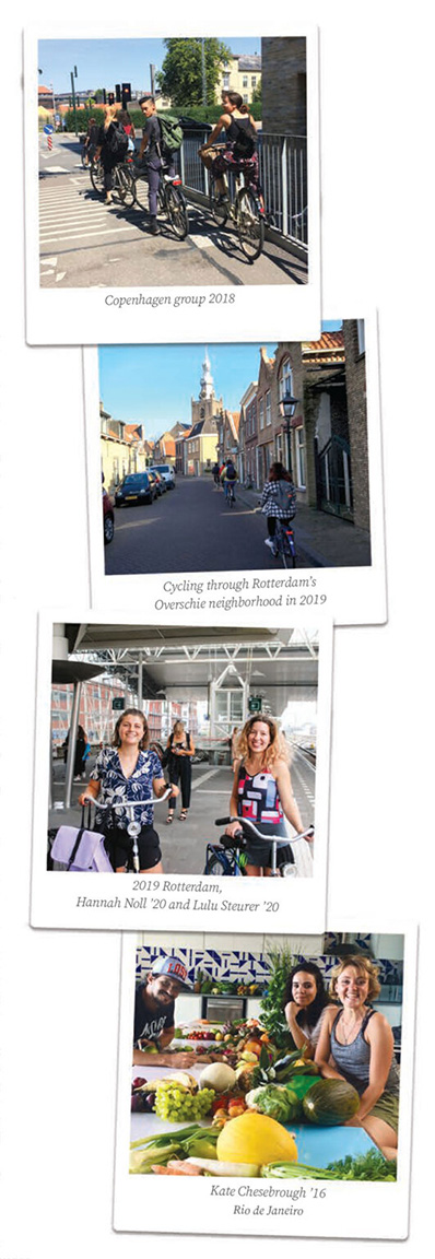 Photo collage of L A students in different places around the world