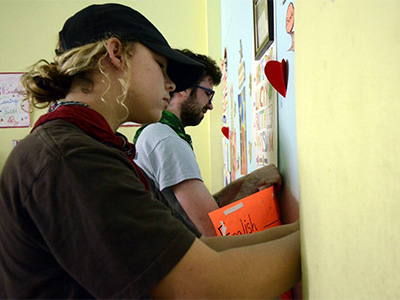 Lindsay Eberhart with a friend