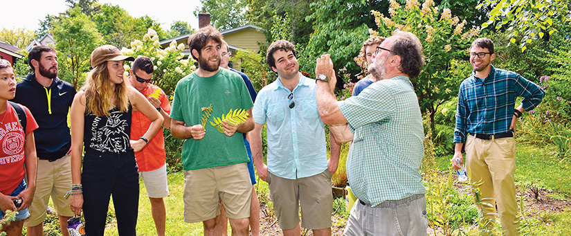 Don Leopold with students