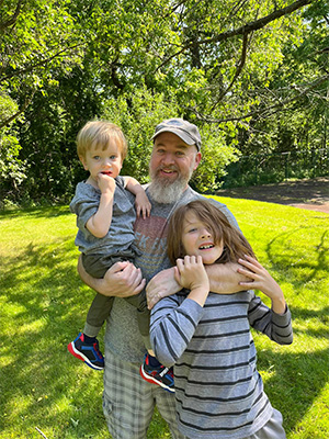 Brian with his kids