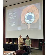 John Hooven being presented with Sal Vuocolo Award from New Jersey Forestry Association