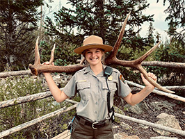 Interpretation on Ranger at Rocky Mountain National park, 2020