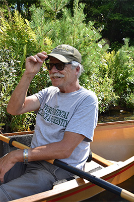 Michael Corey in a Kayak