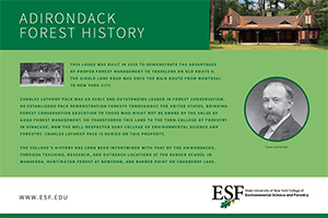 Poster about Adirondack Forest History