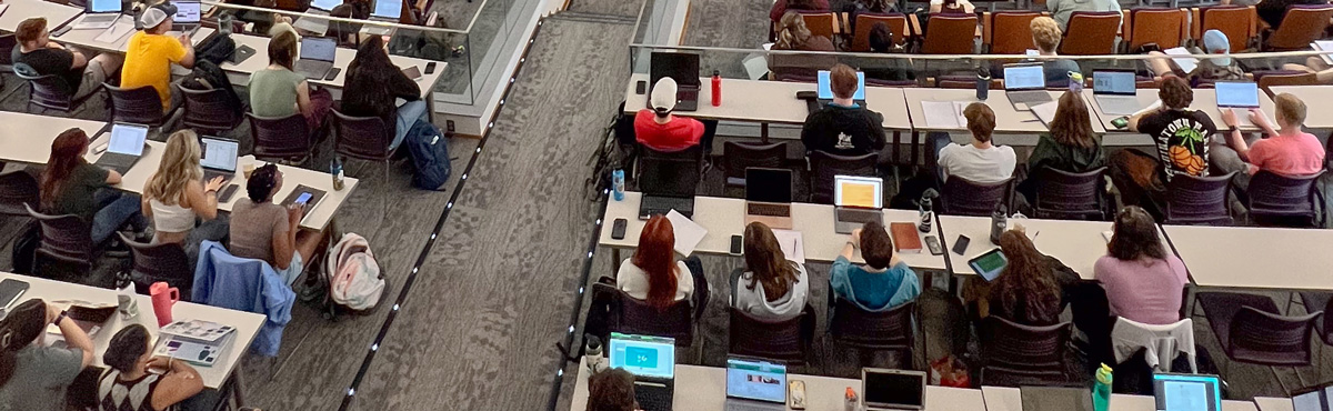 Students in a lecture hall